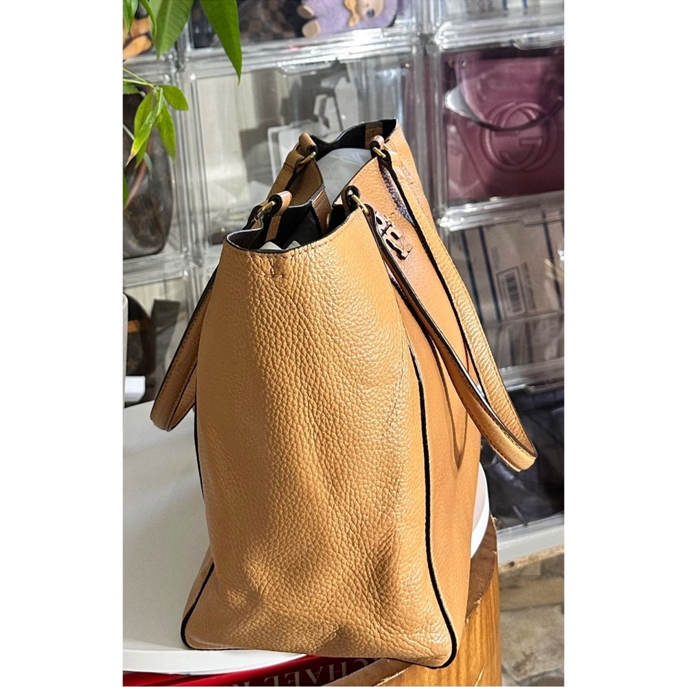 Tory Burch Brown Leather Tote - Picture 4 of 9